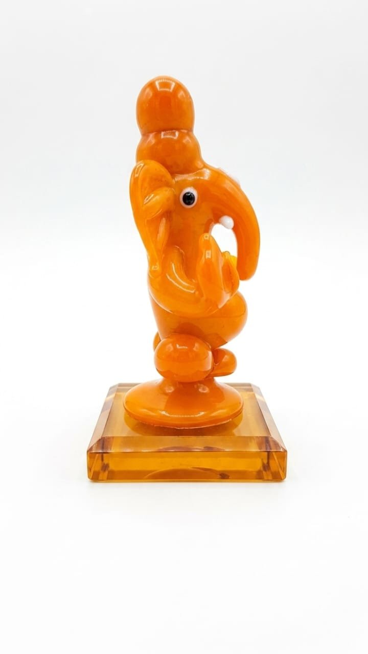 CAR CENTRE PIECE GANESH IDOL- ORANGE - Image 2