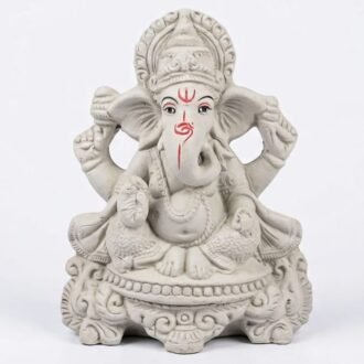 GANESH IDOL (NO COLOUR) 6 INCH