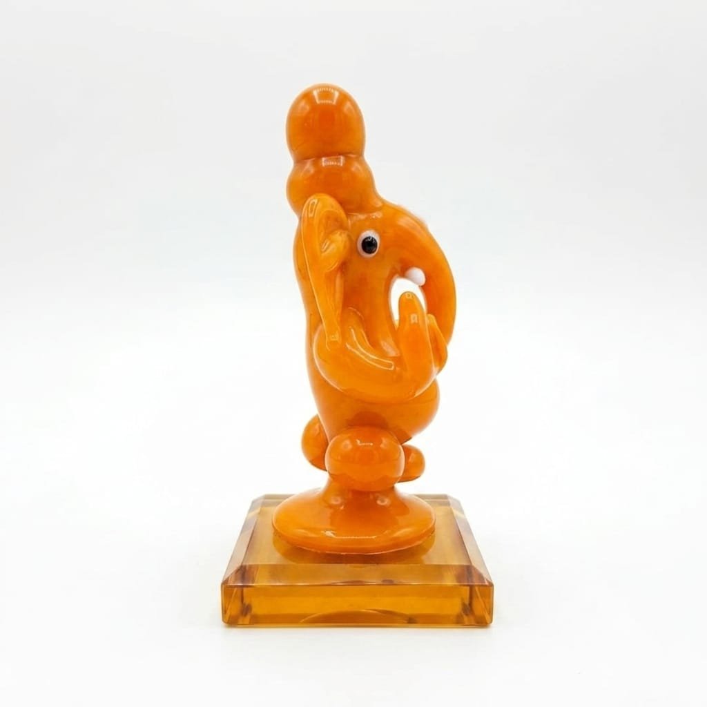 CAR CENTRE PIECE GANESH IDOL- ORANGE - Image 2