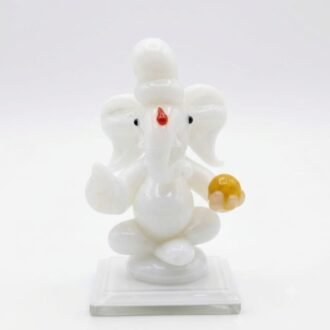 CAR CENTRE PIECE GANESH IDOL- WHITE