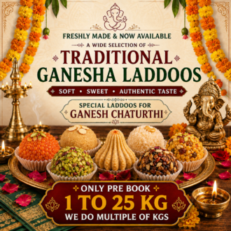GANESH CHATHURTHI LADOO EACH 19.99 PER KG - APPROX 1-25 KGS